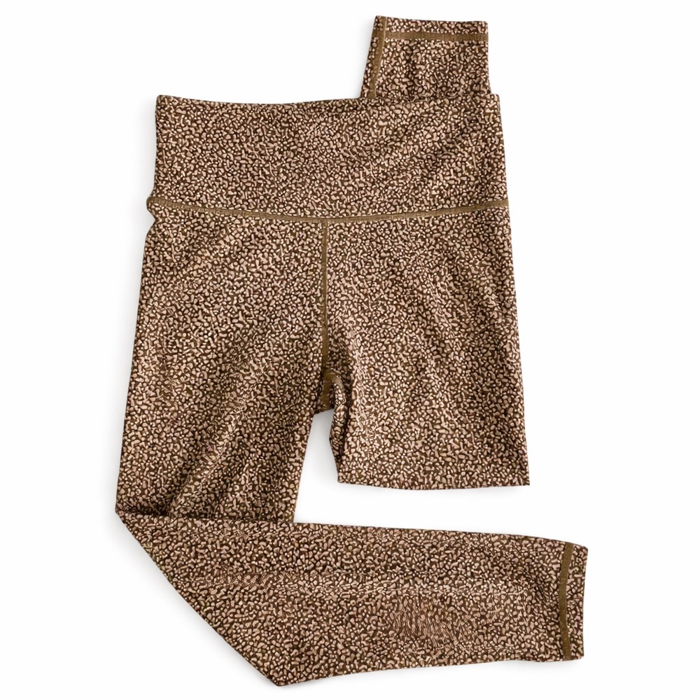 GAP Fit Eclipse Butter Material Multi green dot  Leggings Athletic Yoga Travel
